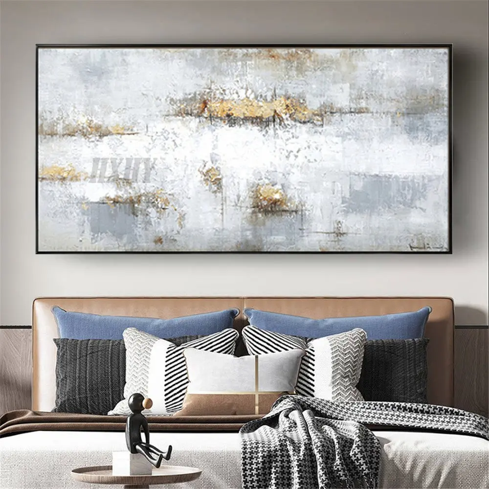 

100% Hand-painted oil painting abstract modern oil canvas painting home decoration wall art white living room mural