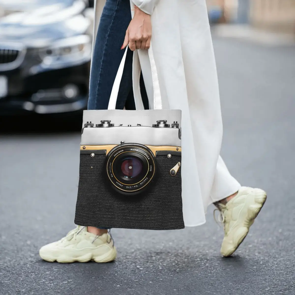 

Vintage camera with style for funny vintage photographer gift Women Totes canvas handbag canvas shopping bag