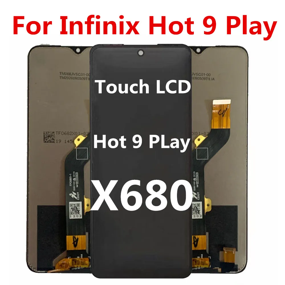 Для Infinix Hot 9 Play X680 экран ЖК-дисплея в сборе Полная замена стеклянного дигитайзера