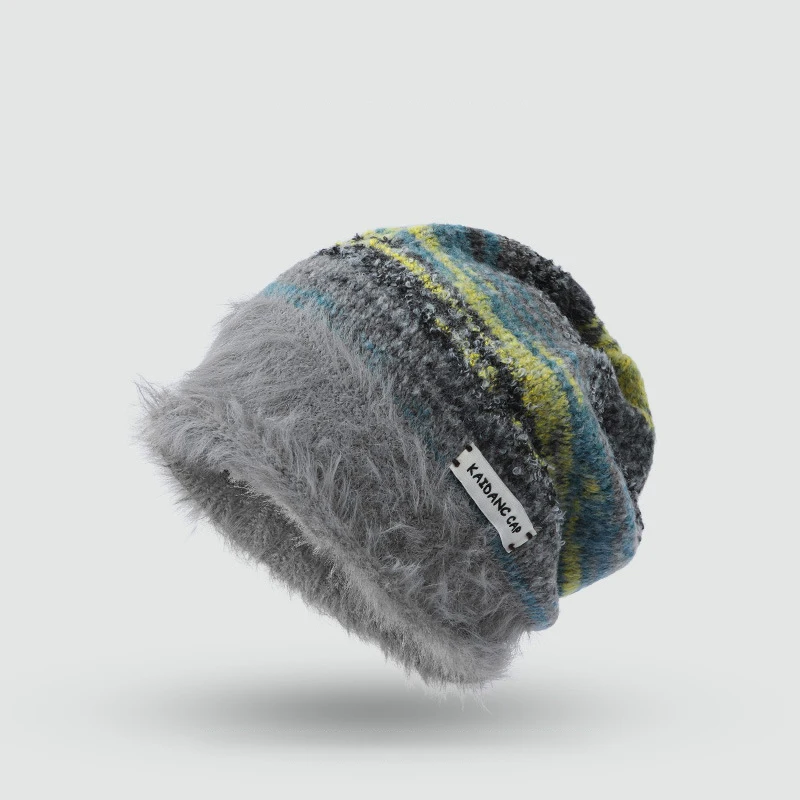 Осенне-зимние мягкие Меховые шапки со складками плюшевые модные толстые