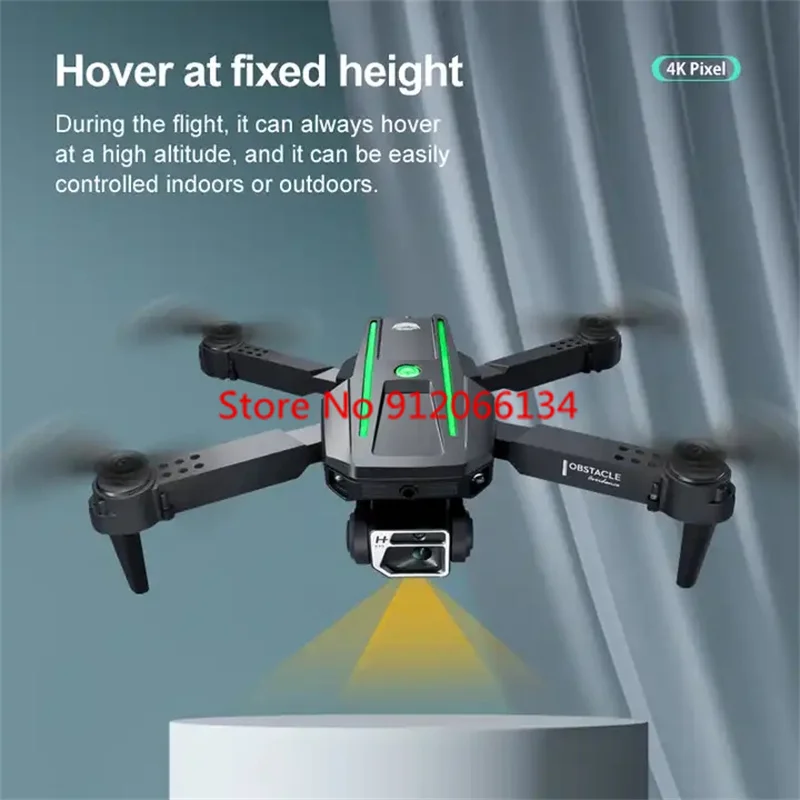 Фото Складной дрон 4K с дистанционным управлением по Wi-Fi, FPV, 2.4G, 360° °   Дрон с функцией обхода препятствий, датчиком гравитации и фиксацией высоты, управляемый дистанционным управлением №4