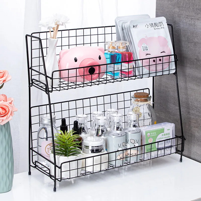 

Cosmetics storage rack dormitory bathroom heightened storage shelf floor-to-ceiling multi-storey kitchen bedroom desktop rack