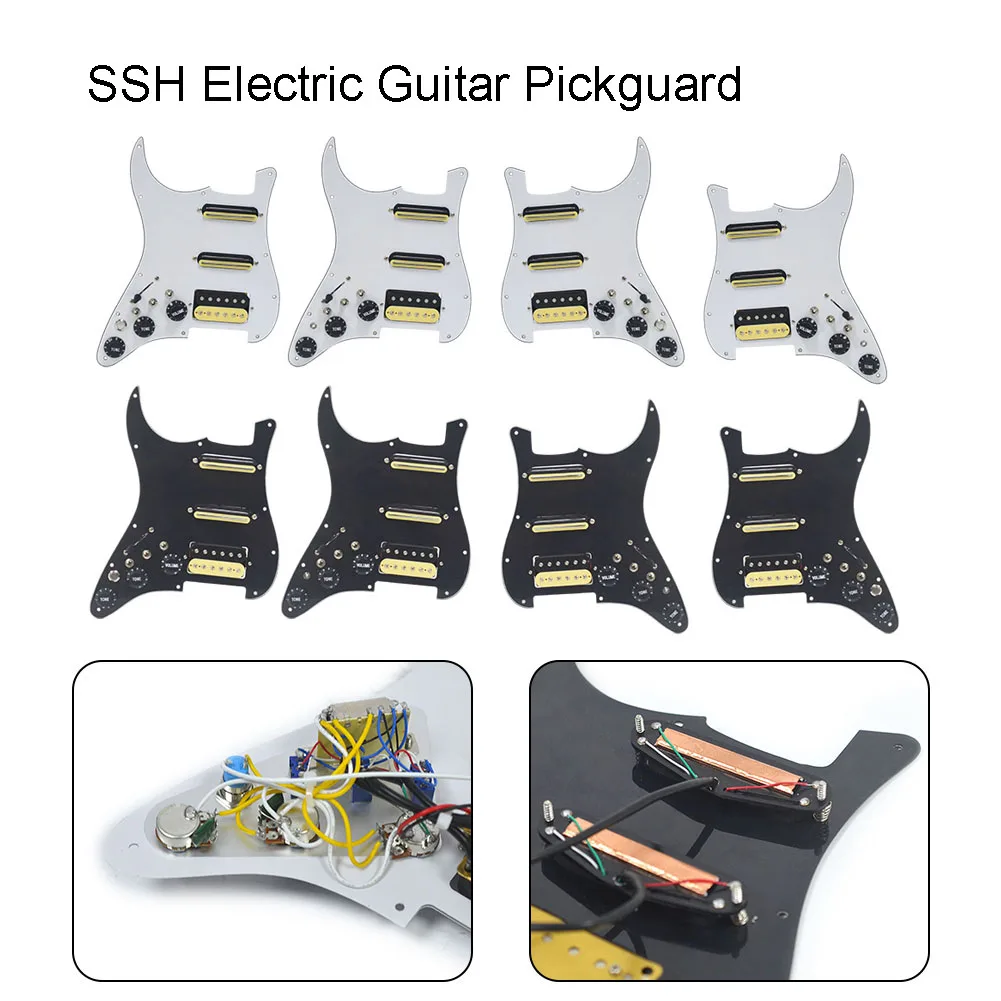 

ST Electric Guitar Pickguard Pickup Ingle Double-sided Board Cartridge Small Dual Track With Singlecut Wiring Loaded Prewired