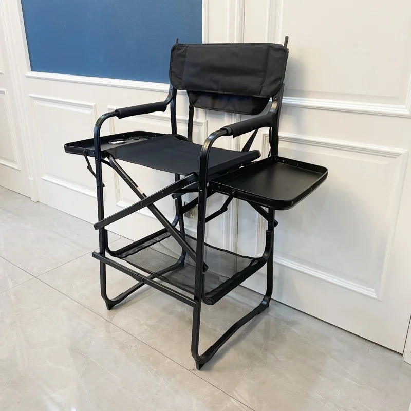 Портативный высокий директорский стул для кемпинга на открытом воздухе складной