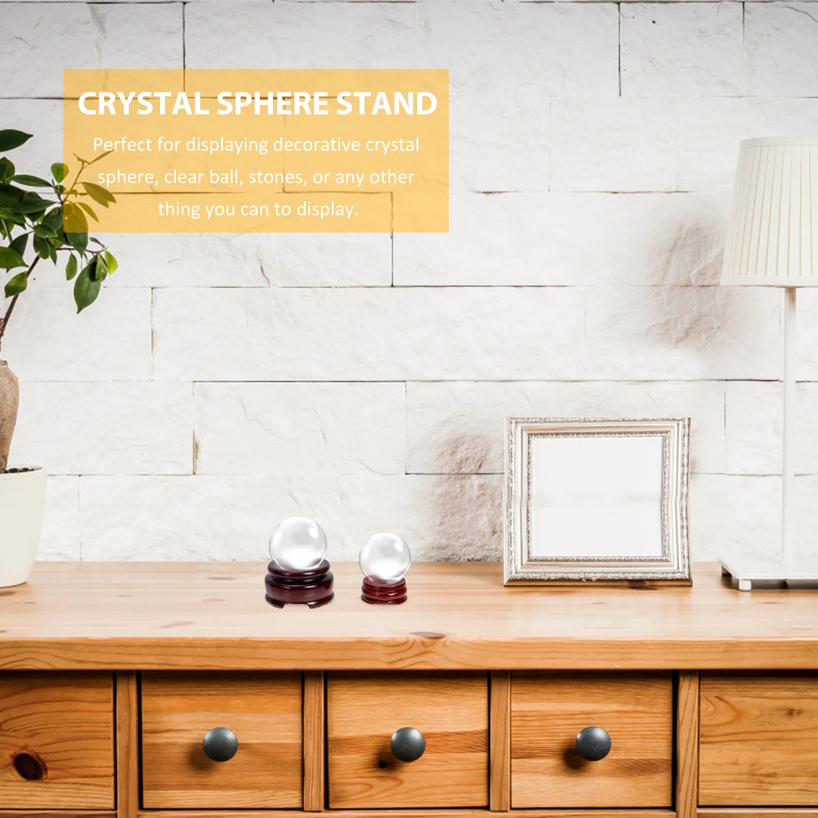 20 шт. шаровая деревянная подставка для монитора хрустальная стойка показа сферы