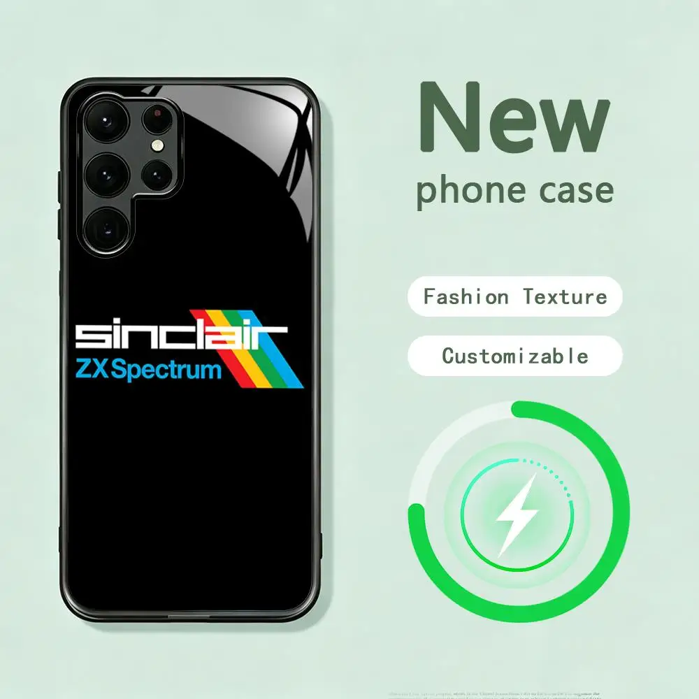 Фото Роскошный чехол S-Sinclair ZX Spectrum для Samsung S26 S25 S24 S23 S22 S21 S20 Plus Ultra Note20, стеклянный магнитный чехол №1
