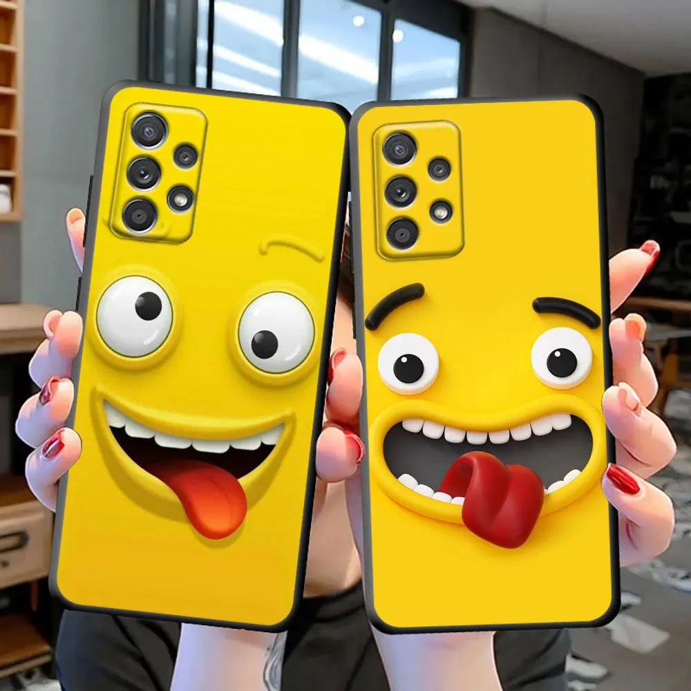 

Funda Case For Samsung S23 S22 S21 S20 FE S10 S10E LITE S9 S8 PLUS ULTRA 5G Phone Case Capa Para Shell Cartoon Funny Faces Art