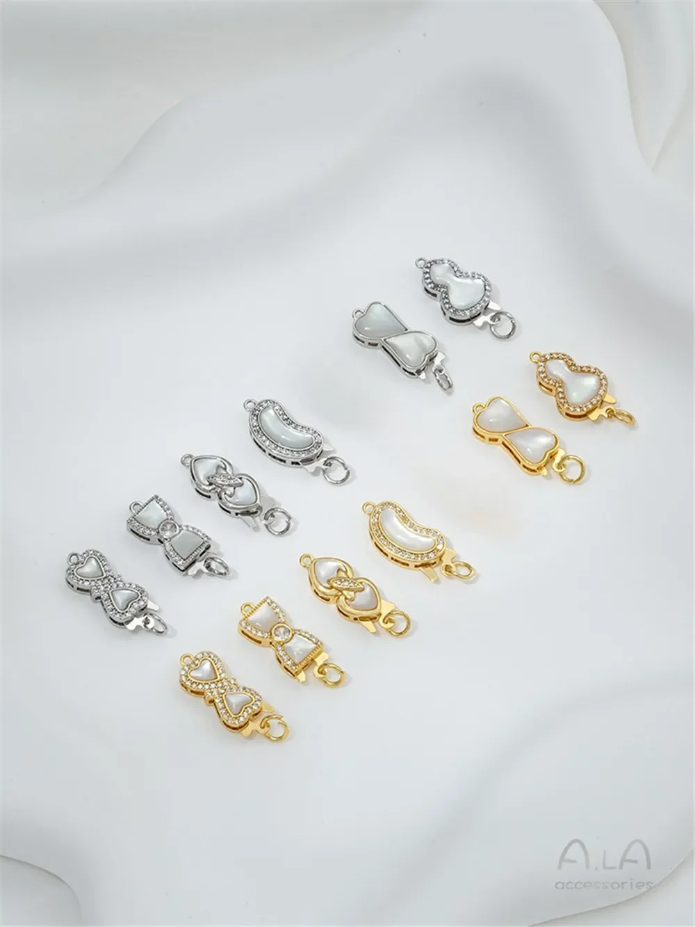 Набор из 18-каратного золота циркониевое перламутровое ожерелье однорядная