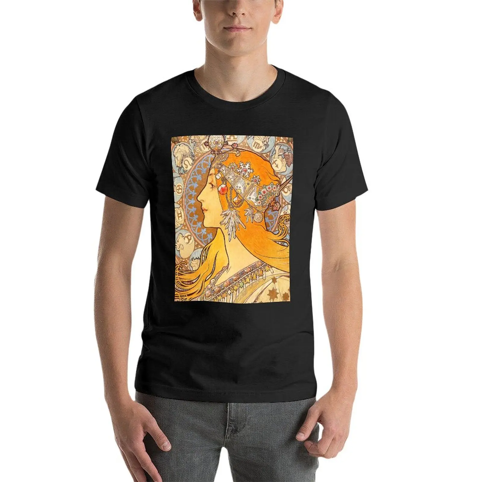 Мужская быстросохнущая Футболка с принтом зодиака Альфонсе Марии мухи (1896)