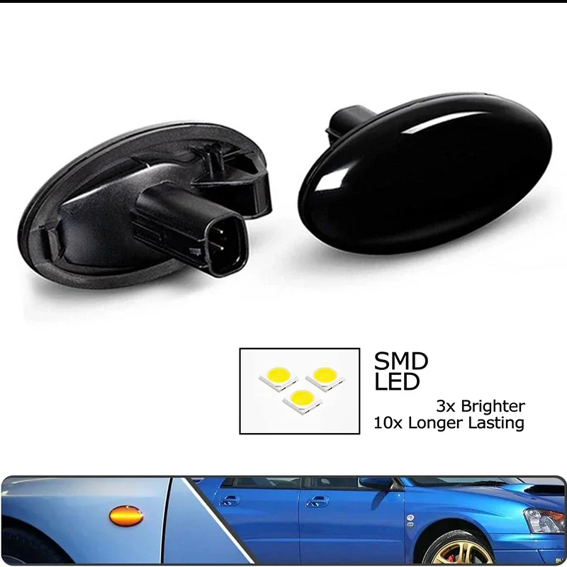 2 шт. динамический янтарный светодиодный боковой габаритный указатель поворота