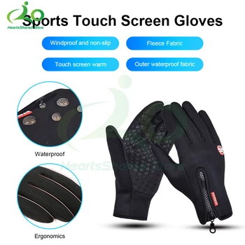 Hot Winter Gloves For Men Women Touchscreen Warm Outdoor Cycling Driving Motorcycle Cold Gloves Windproof Non-Slip Womens Gloves 2