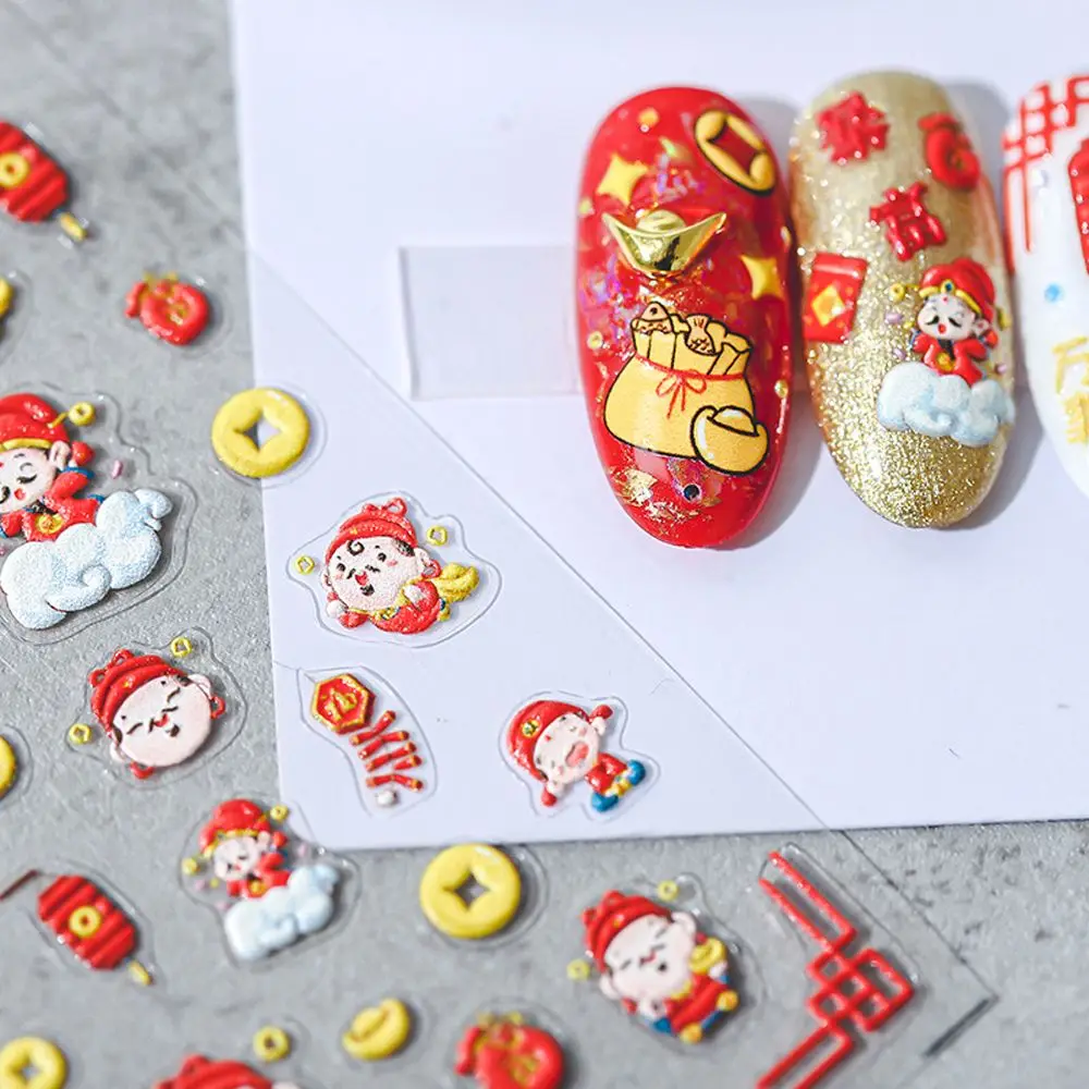 Самоклеящиеся наклейки для ногтей с изображением персонажа форчуны украшения