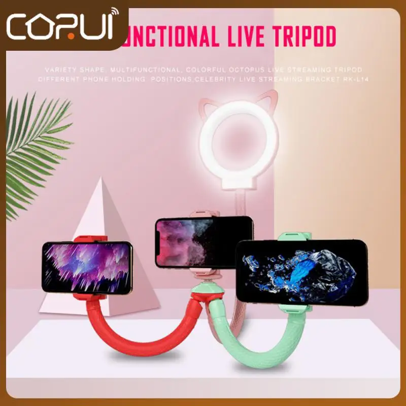 

High Elastic Adhesive Support Non-slip Design Multifunctional Tripod Mobile Phone Holder Camera Mount Stands Trestle