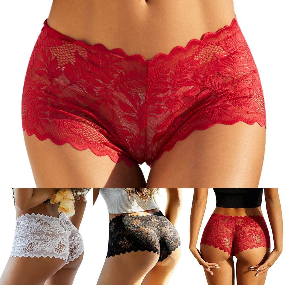 

Panties For Woman Underwear Sexy Lace Breathable Soft Lingerie Female Briefs Panty Sexy Transparent Women's Underpants