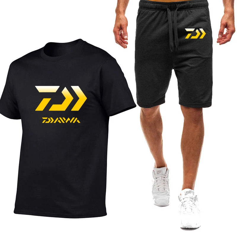 

2022 Daiwa Fishing New Fashion Sale Printed T-shirt Sports Suit Quick-Drying Wear Summer Short-Sleeved 2-Piece Set
