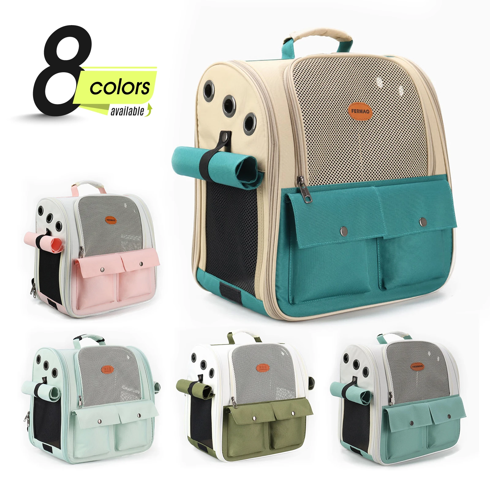 

Pet Backpack Portable Cat and Small Dogs Outdoor Carrier Foldable Ventilated Design Large Cat Dog Backpack Carrier Bag