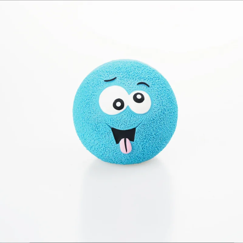 

Latex Dog Toys Sound Squeaky Teasing smiling face ball Chew Pet Rubber Toys For Small Large Dogs Bite Resistant Interactive Toy