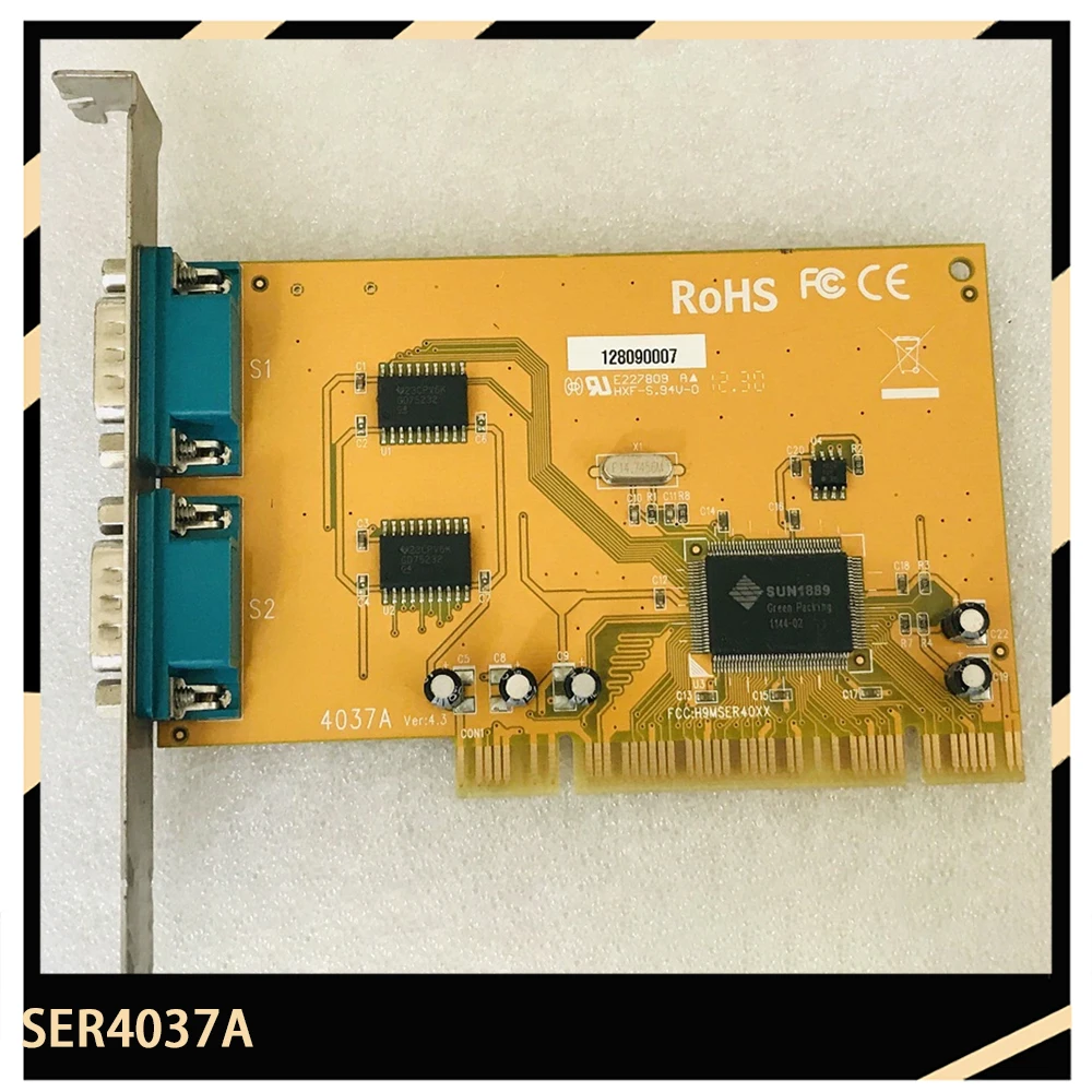 For SUNIX SER4037A PCI to 2-port RS232 Serial Port Card Communication