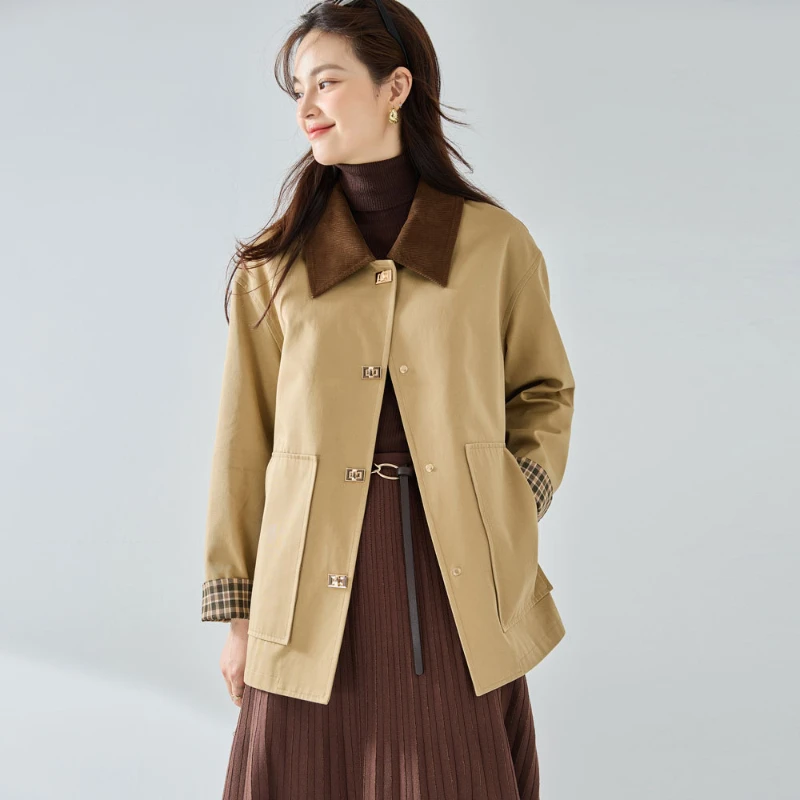 

Новинка 2023 Женская куртка женская одежда наружная Корейская Dongdaemun высококачественная одежда Повседневная индивидуальная стильная ветровка