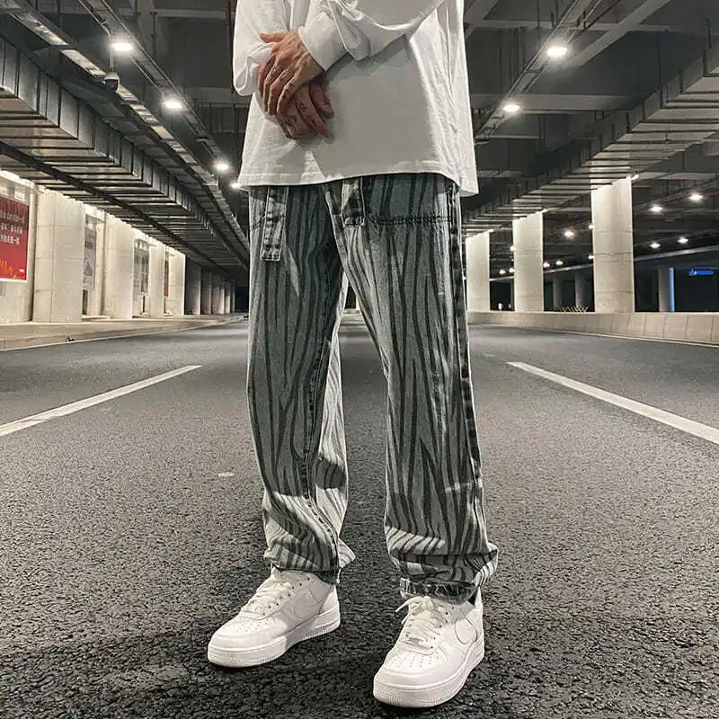 

2021 Streetwear Baggy Jeans Men/Women Retro Patchwork Wide Leg Straight Denim Pants Man Washed Trousers Couples