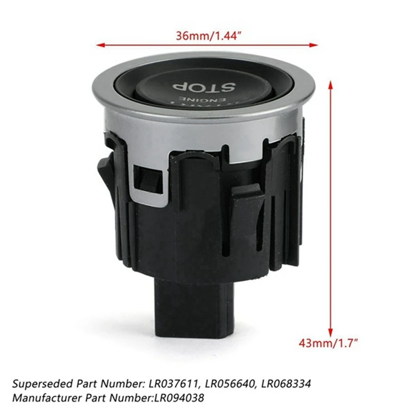 Кнопка Зажигания LR094038 LR037611 для Range Rover Sport Evoque Discovery LR056640 LR068334(2 шт.)