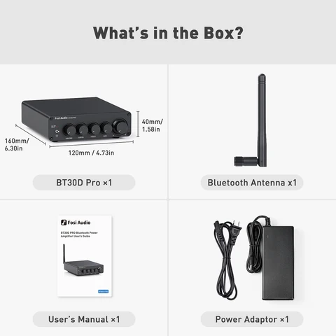 Усилитель мощности Fosi Audio BT30D PRO