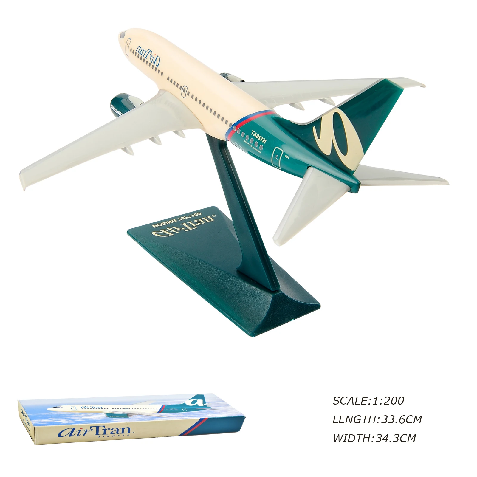 

Модель пассажирского самолета в масштабе 1:200 Air Tran Airline 737-700, литье под давлением, самолет для коллекционирования детей, подарки, игрушки