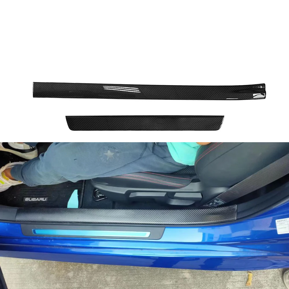 

Автомобильные аксессуары, защитные накладки из углеродного волокна на дверные пороги для Subaru BRZ, Toyota 86 2021 +