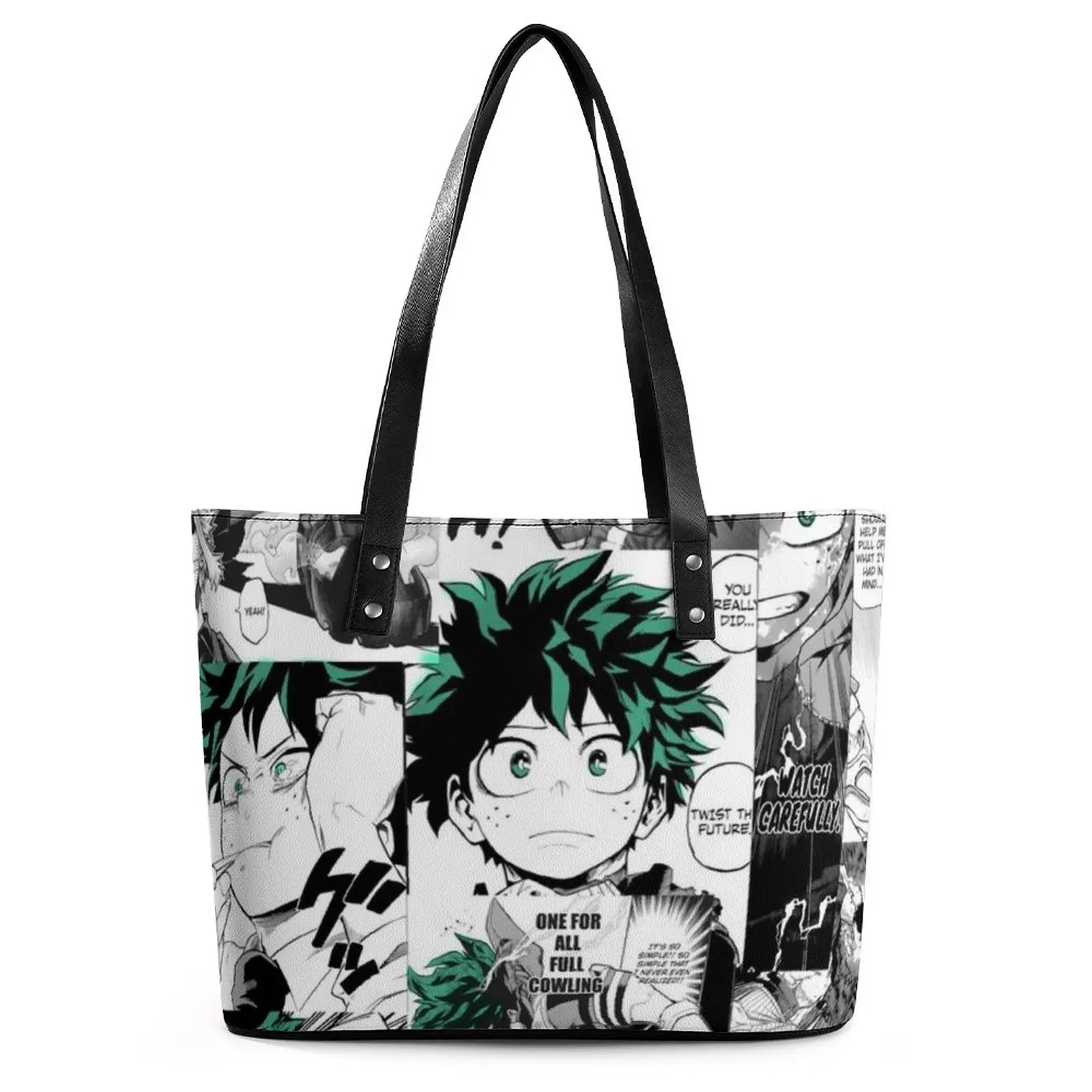 

Deku Collage Izuku Midoriya сумки My Hero academic Ziplock сумка-тоут стильная сумка через плечо из искусственной кожи Школьные сумки с принтом