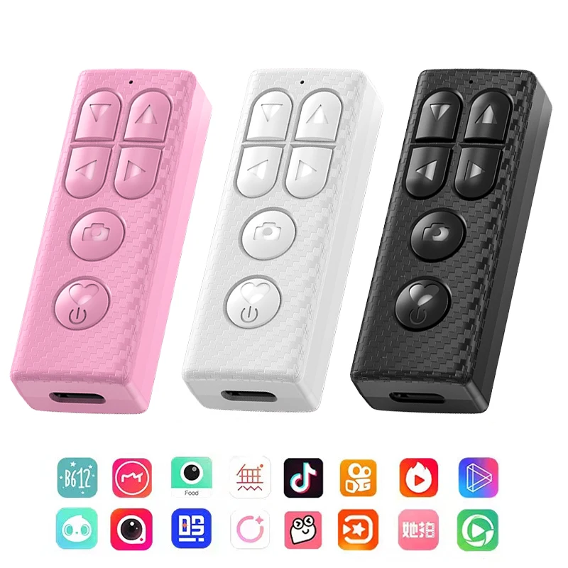 

Bluetooth-compatible Remote for iPhone IOS Samsung Android Mobile Phone Universal Remote Control Selfie Stick Camera Controller