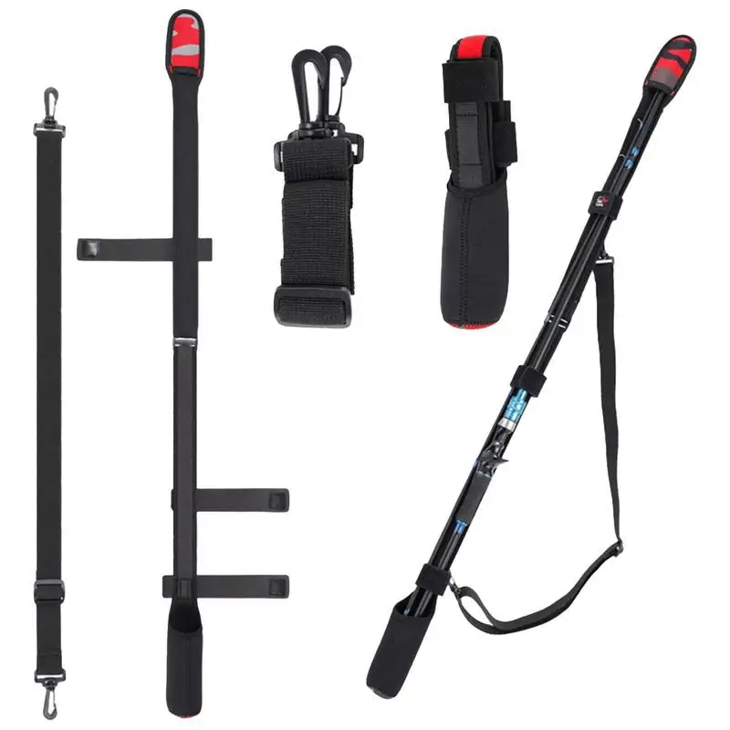 

Fishing Rod Holder Strap Sling Band Rod Belts Shoulder Belt Fishing Rod Wrap Adjustable And Wear Resistant For Beach Maritime
