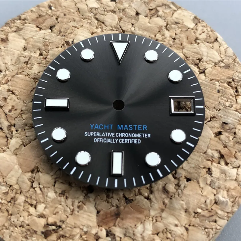 

S-Watch dial YACHT MASTER dial for sei. grey color 28.5mm fit nh35/nh36 movement with window