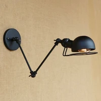 modern sconce wall light led lighting fixtures with flexible arm vintage surface mounted wall lamp bedroom black copper 110220v