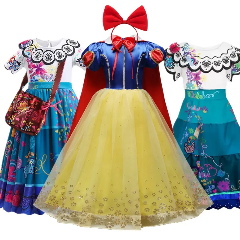 

2022 Encanto Children Girl Dress for Girls Prom Princess Dress Kids Baby Gifts Intant Party Clothes Fancy Teenager Clothing