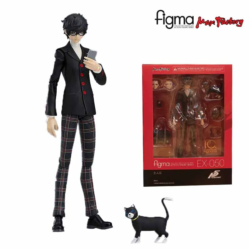 

Stock Original Figma Genuine MaxFactory Joker EX-50 Morgana Persona 5 P5 15cm PVC Action Anime Figure Model Toys Doll Gift