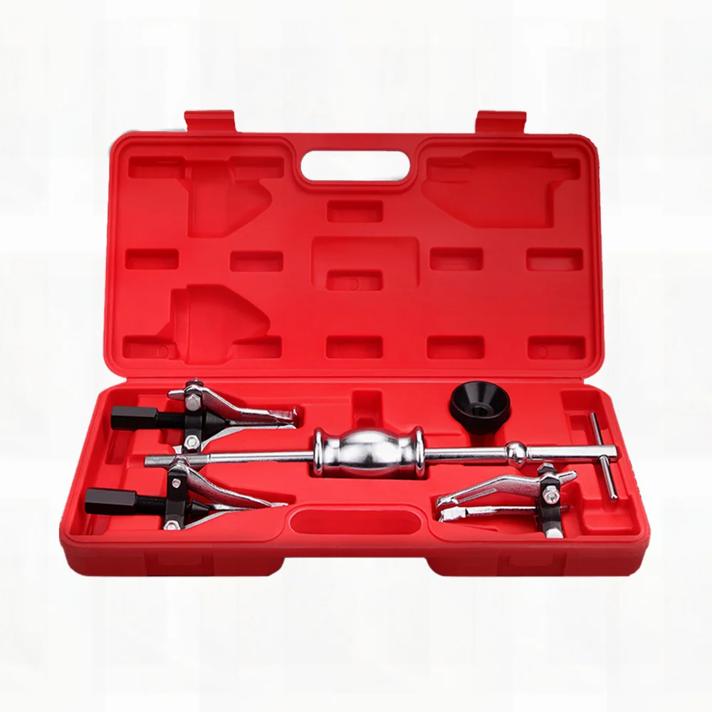 

Slide Hammer Puller Set Internal & External 3 Jaw Dent Hub Remover Puller Bearing Gear Puller