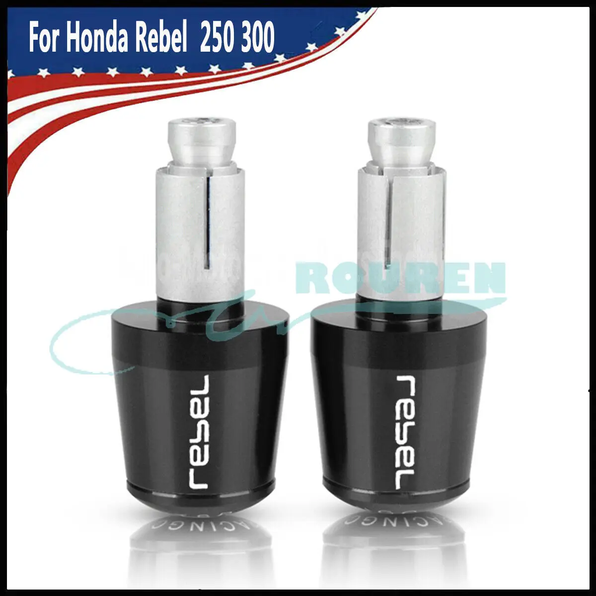 

7/8" 22MM Motorcycle CNC Handlebars Handle Bar Hand Grips End Cap for Honda Rebel 250 300 450 500 1100 1985-2022 Modified Parts