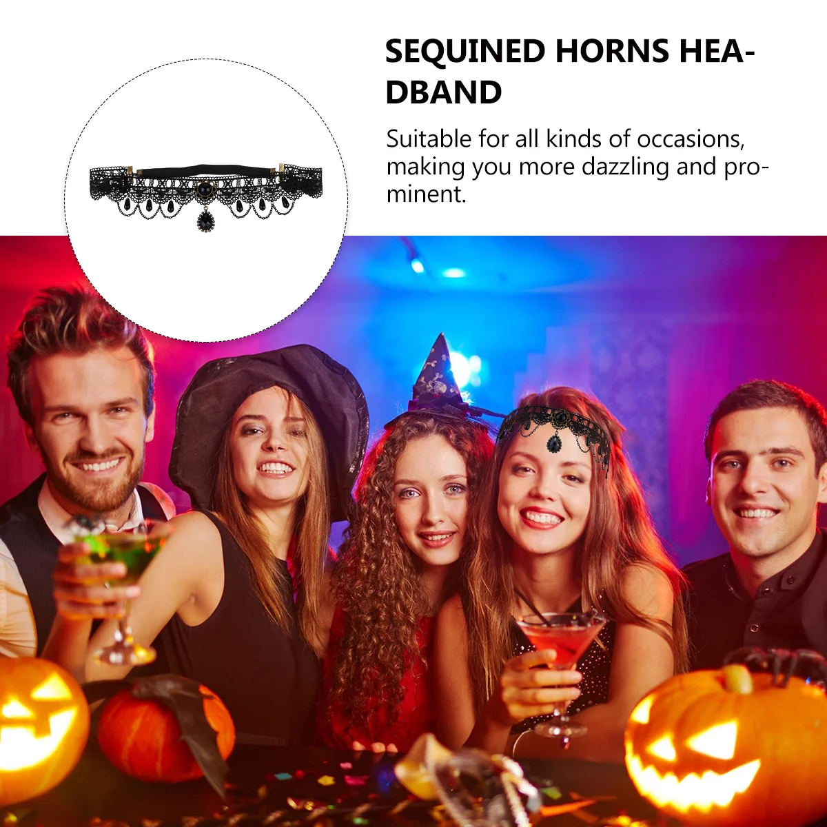 Повязка на голову вампира Oween Hends Fo для женщин кружевные повязки волос Хэллоуин