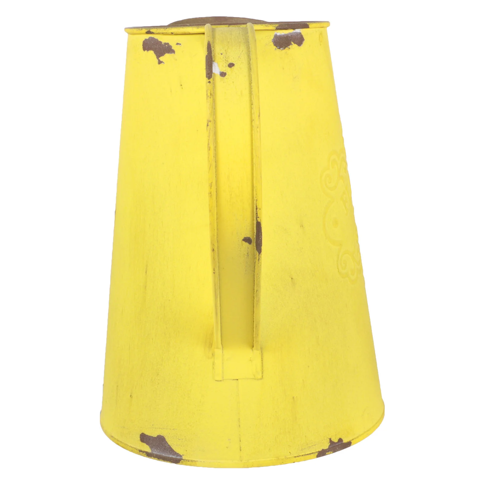 

Country Wedding Decorations Tin Flower Bucket Farmhouse Vases Jug 19X18CM Iron Festival Gift Yellow