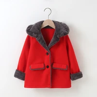 girls woolen coat jacket cotton%c2%a0outwear 2022 beautiful warm thicken plus velvet winter autumn high quality childrens clothing