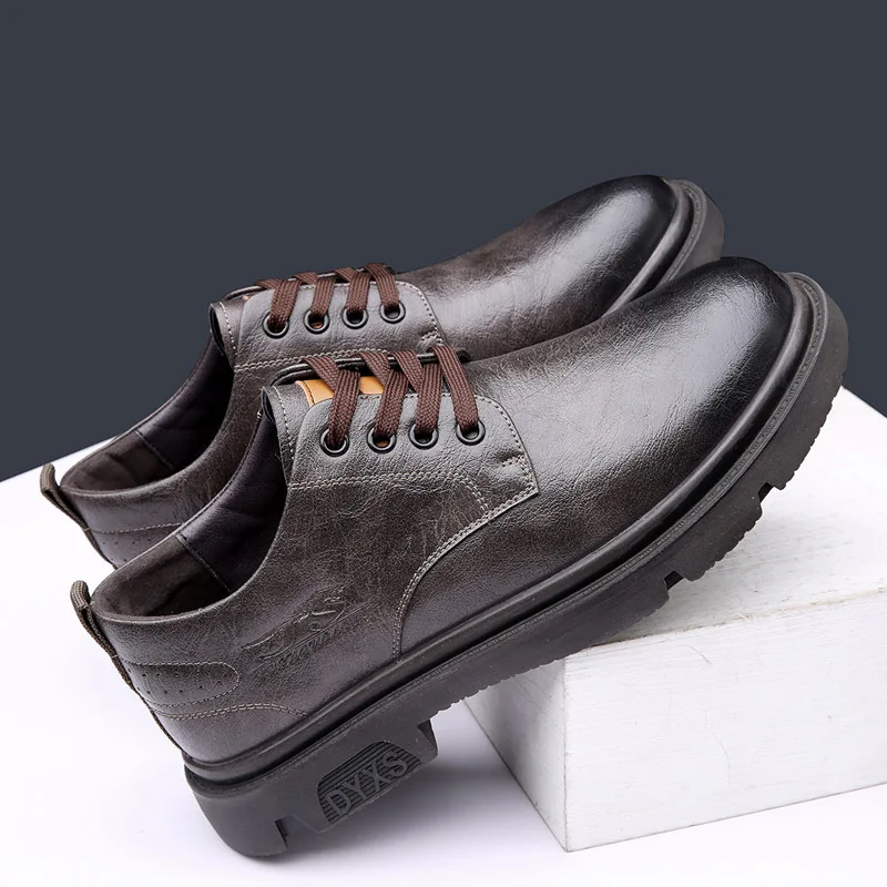 6cm Internal Increased Men Quality Casual Business Genuine Leather Shoes Invisible High Heel Oxfords Office Formal Elevator Shoe