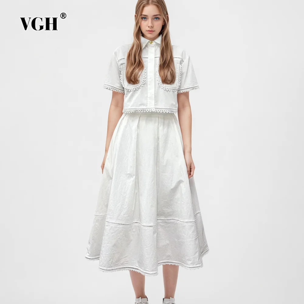 Женский Повседневный костюм VGH из двух предметов рубашка с отложным воротником