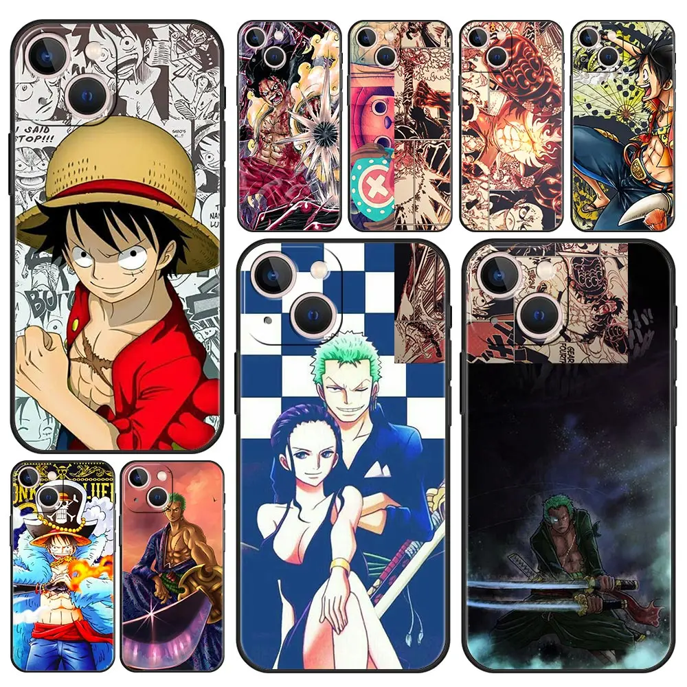 

One Piece Zoro Luffy Ace Phone Case for iPhone 7 8 11 12 se2 13 Pro 13 Mini xr xs max 6 6s Plus 5s Soft Silicon Cover Coque