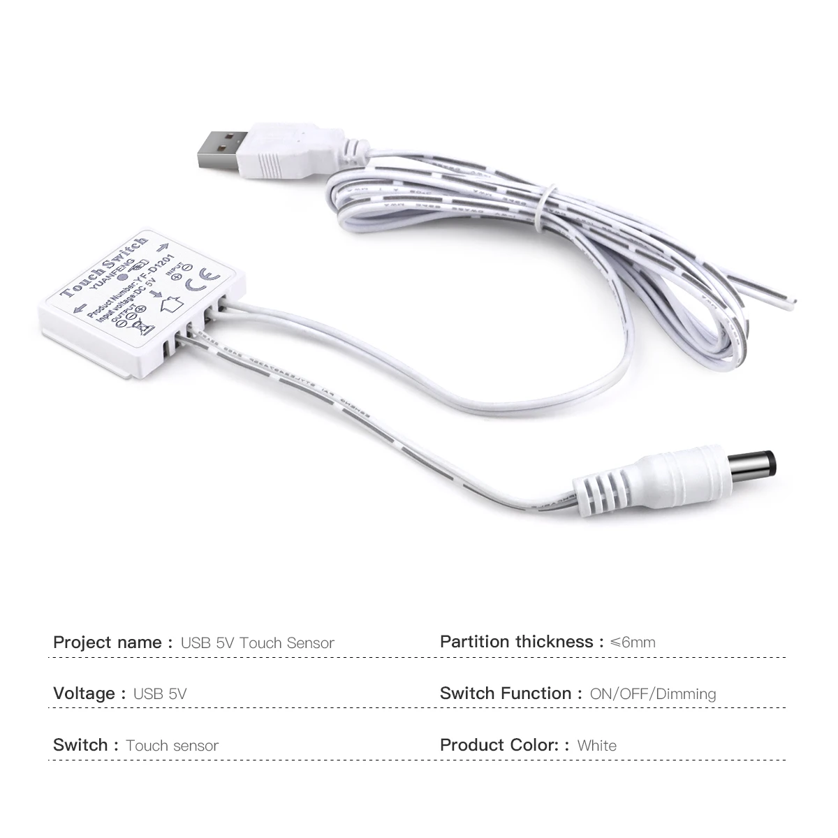 Регулируемый сенсорный переключатель для зеркала в ванной комнате 5 постоянного