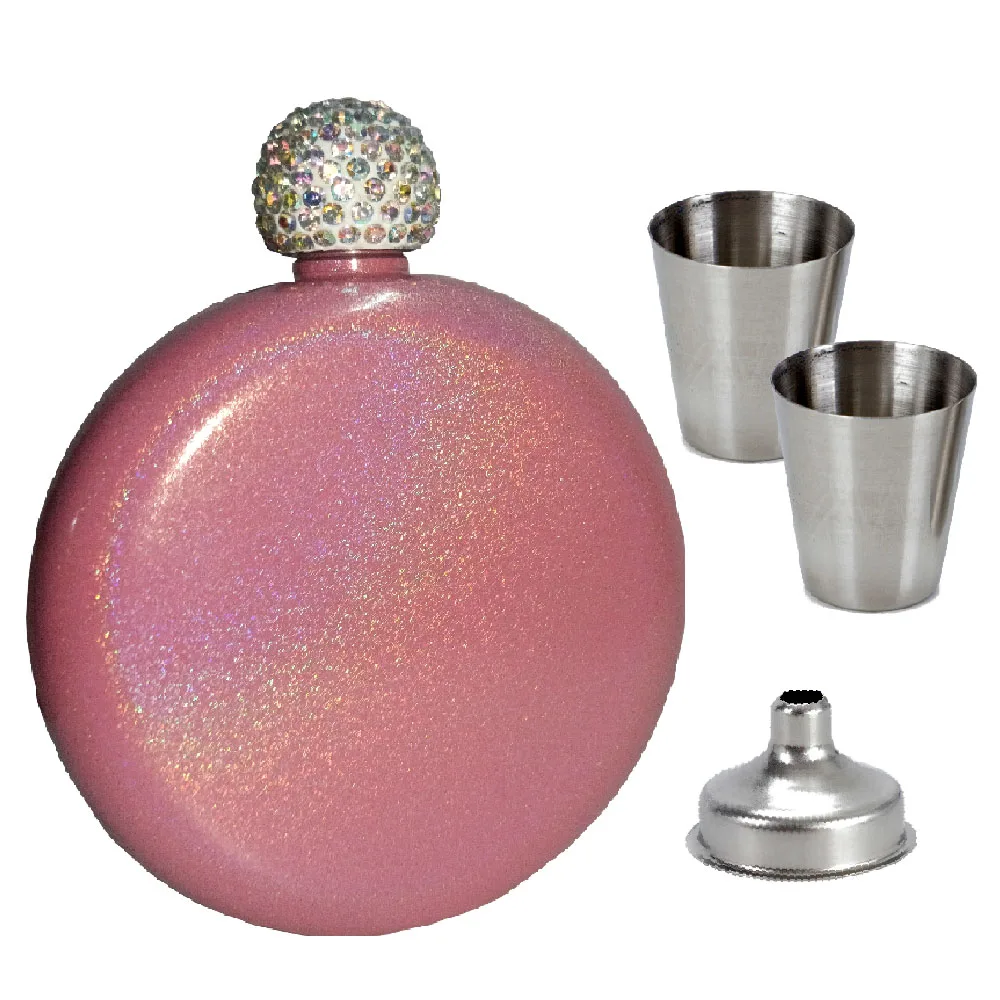 

5 OZ Stainless Steel Round Hip Flask Wine Whisky Pot Bottle Hip Flasks Drinker Alcohol Bottle Portable Funnel Cup