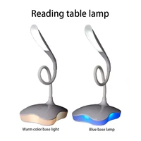 dimmable desk lamp with night light and 360%c2%b0 swivel head hose rechargeable desk lamp for study reading work camping