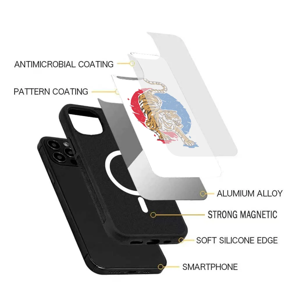Чехол для телефона Taegeuk TIger с иллюстрацией IPhone 15 14 13 Pro Max 11 12 Mini Alex Mirror Magsafe чехол