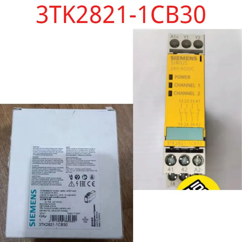 

3TK2821-1CB30 Brand new SIRIUS safety relay with relay enabling circuits (EC) 24 V AC/DC, 22.5 mm Screw terminal EC instantaneou