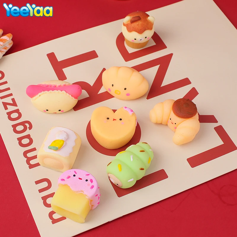 

8Pcs No Repeat Color Mochi Squishy Decompressio Bake Mini Toys Squeeze Soft Sticky Stress Relief Funny Fidget Mini Toys For Kids