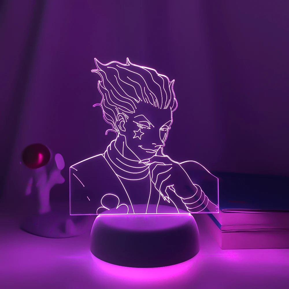 3d Светодиодная лампа Hunter X Killua для спальни ночсветильник декора акриловый с